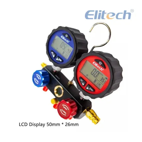 Juego de Manómetros de Refrigeración Manifold Digital DMG-3 Elitech