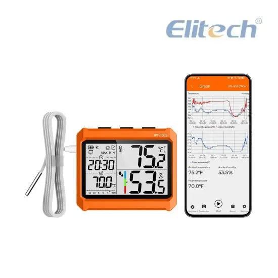 Termohigrómetro con Sonda Externa Bluetooth IPT-100S Elitech