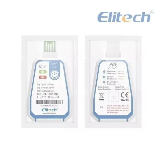 Datalogger de Temperatura Desechable un solo uso RC-17N Elitech