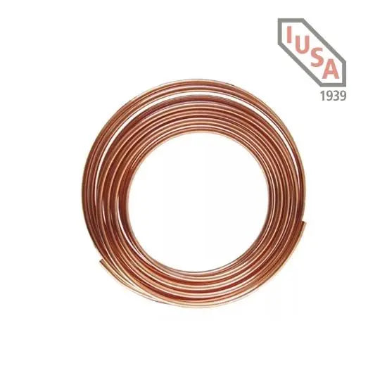 Rollo Tubo de Cobre Flexible 3/16 Iusa Refrigeración 15.24mts 320539 Iusa