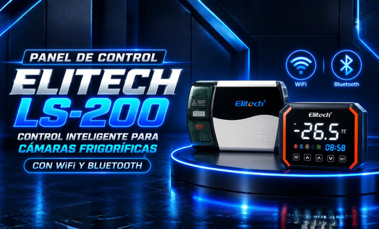 Panel de Control Elitech LS-200: Control Inteligente para Cámaras Frigoríficas con WiFi y Bluetooth Freeze Depot