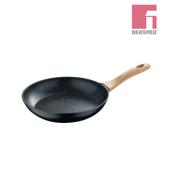 Sartén 28cm Aluminio Forjado Ind Negro Fusion Expert BG-35288-BK-MX Bergner