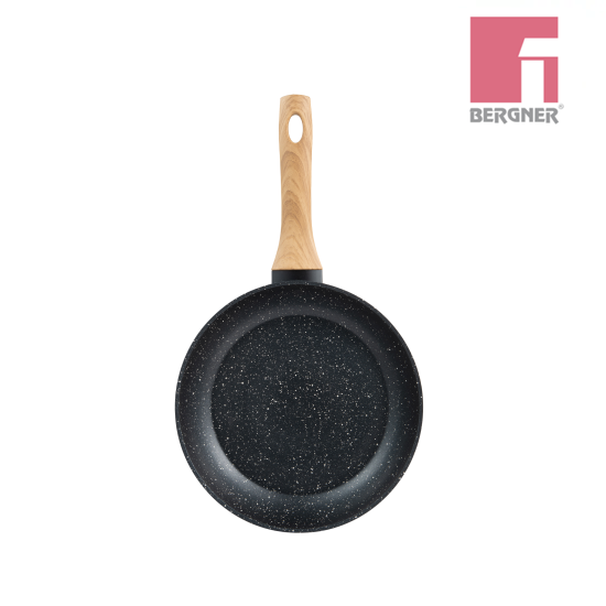 Sartén 28cm Aluminio Forjado Ind Negro Fusion Expert BG-35288-BK-MX Bergner