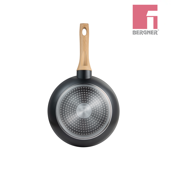 Sartén 28cm Aluminio Forjado Ind Negro Fusion Expert BG-35288-BK-MX Bergner