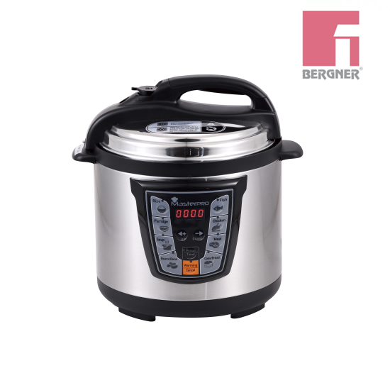 Olla a Presion Electrica 990W 6L 8 Prog Foodies BGMP-9079-MX Bergner